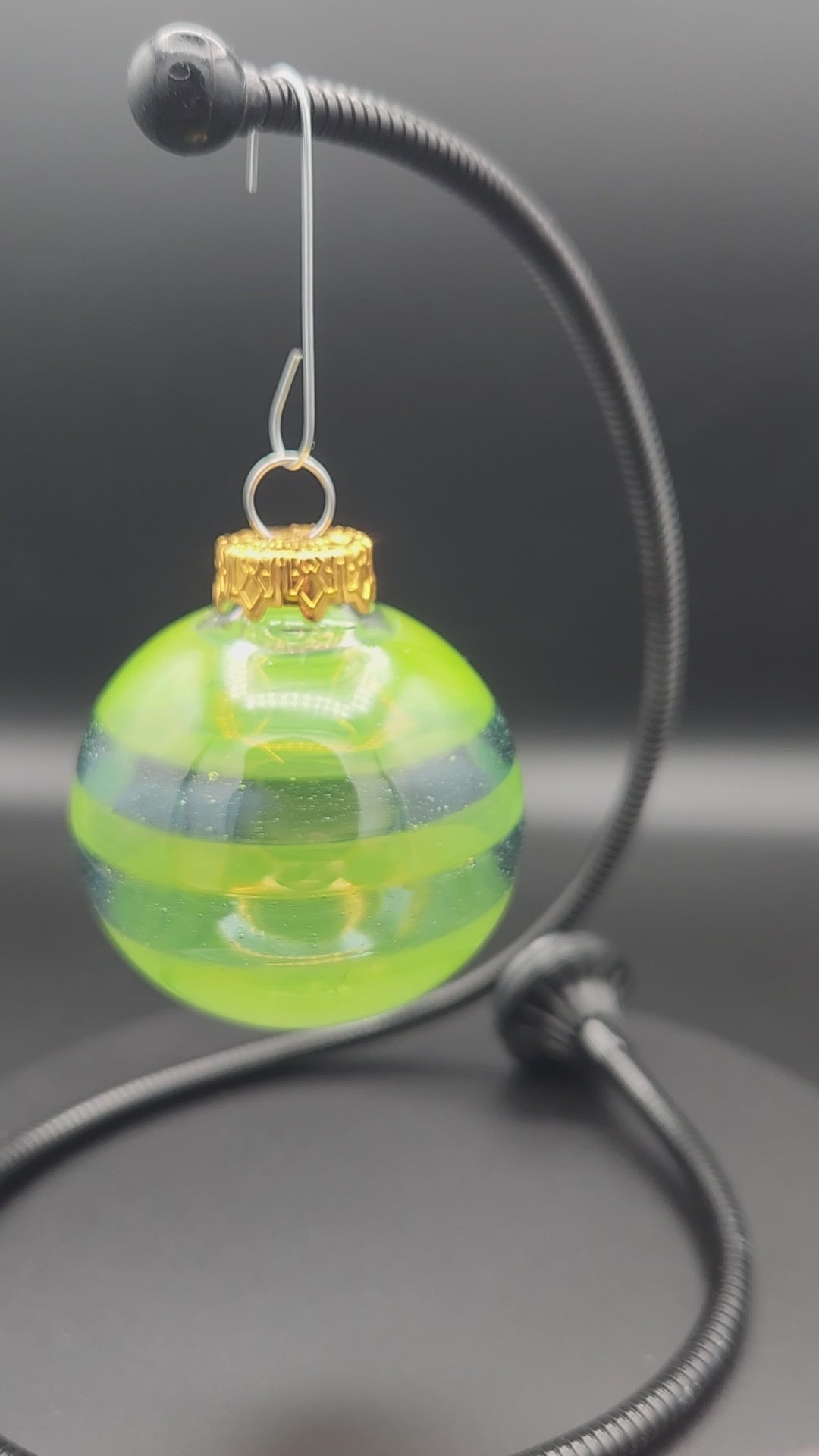 Handcrafted Glass Ornament - Lime Green